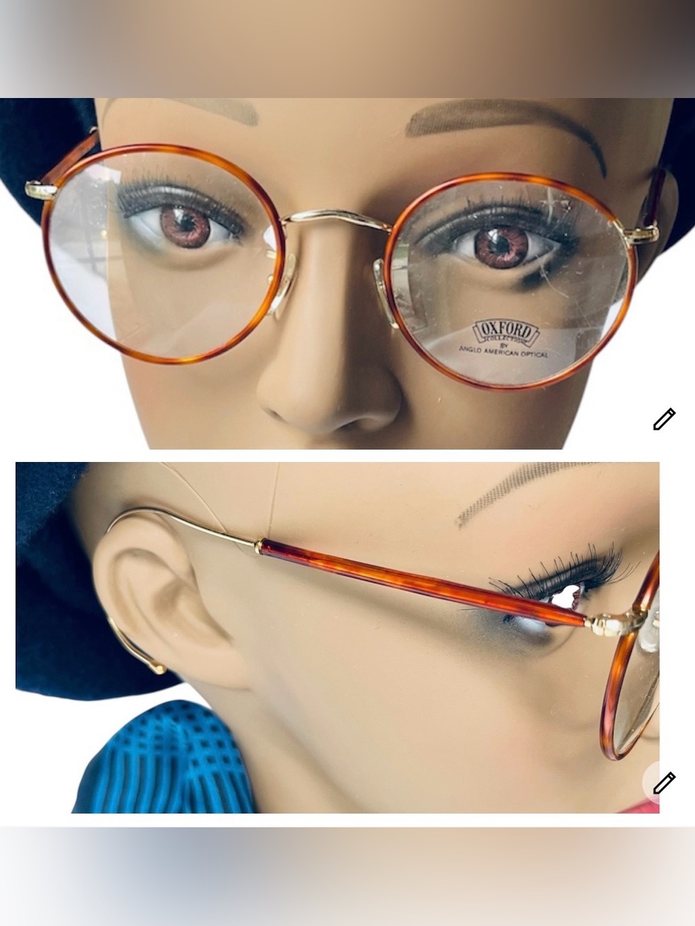 👓 Anglo American Optical
Oxford Collection England frame only NOS